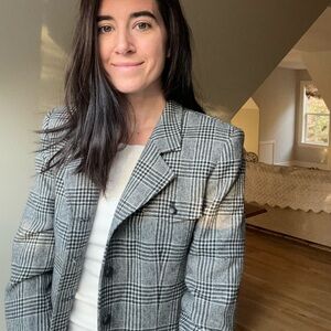 Pendleton structured plaid blazer